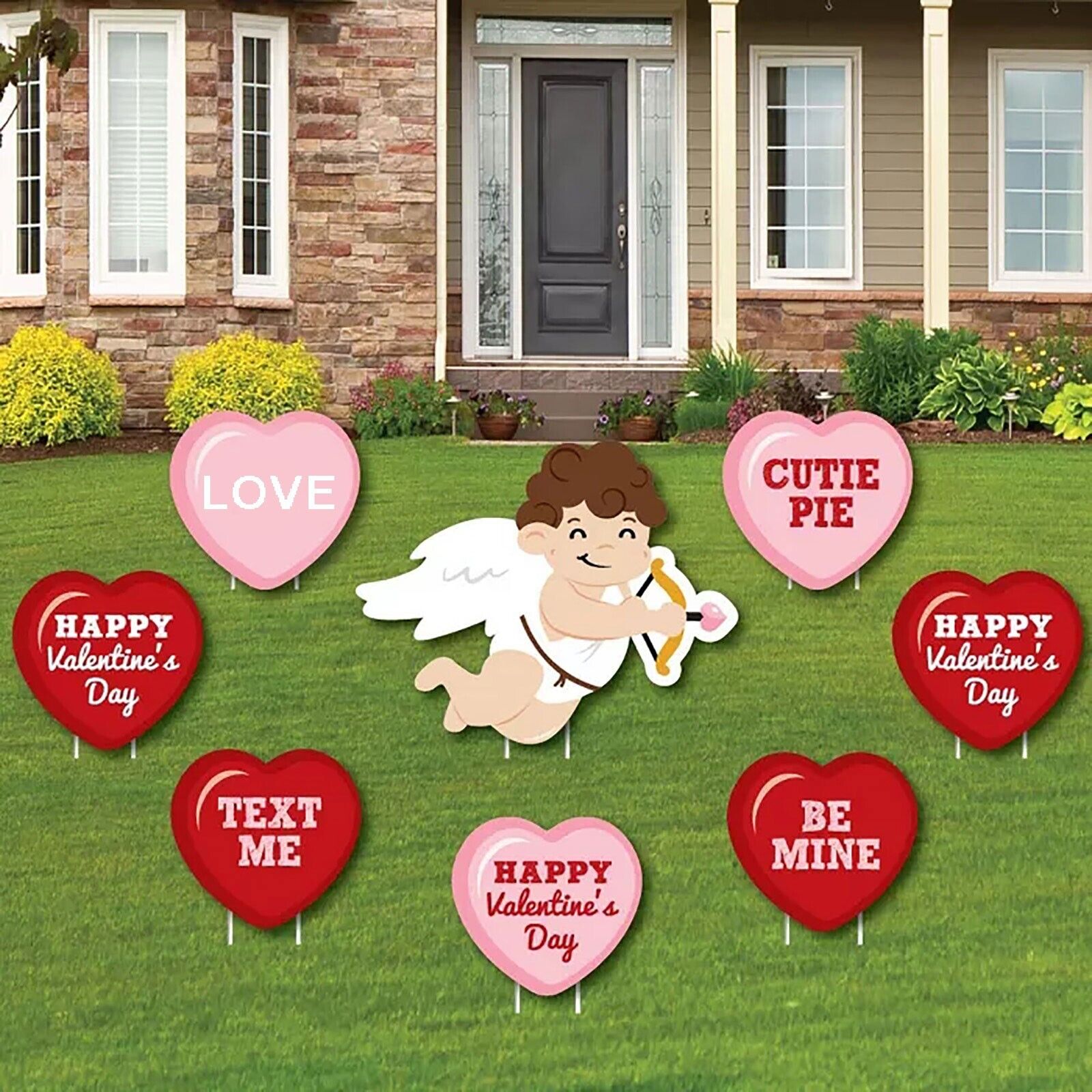 Valentine's Day Decoration Card With Stakes, Outdoor Garden, Led House Numbers