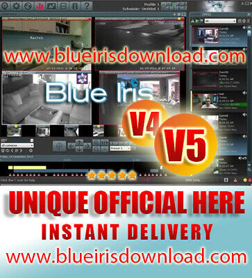 Blue Iris Pro V5.x (latest) Video Camera Security Software - Full License Life