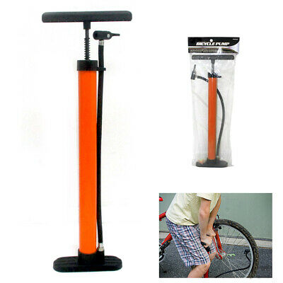 Bicycle Floor Pump Metal Hand Foot Air Bike Tire Shrader Valve 60 PSI 19