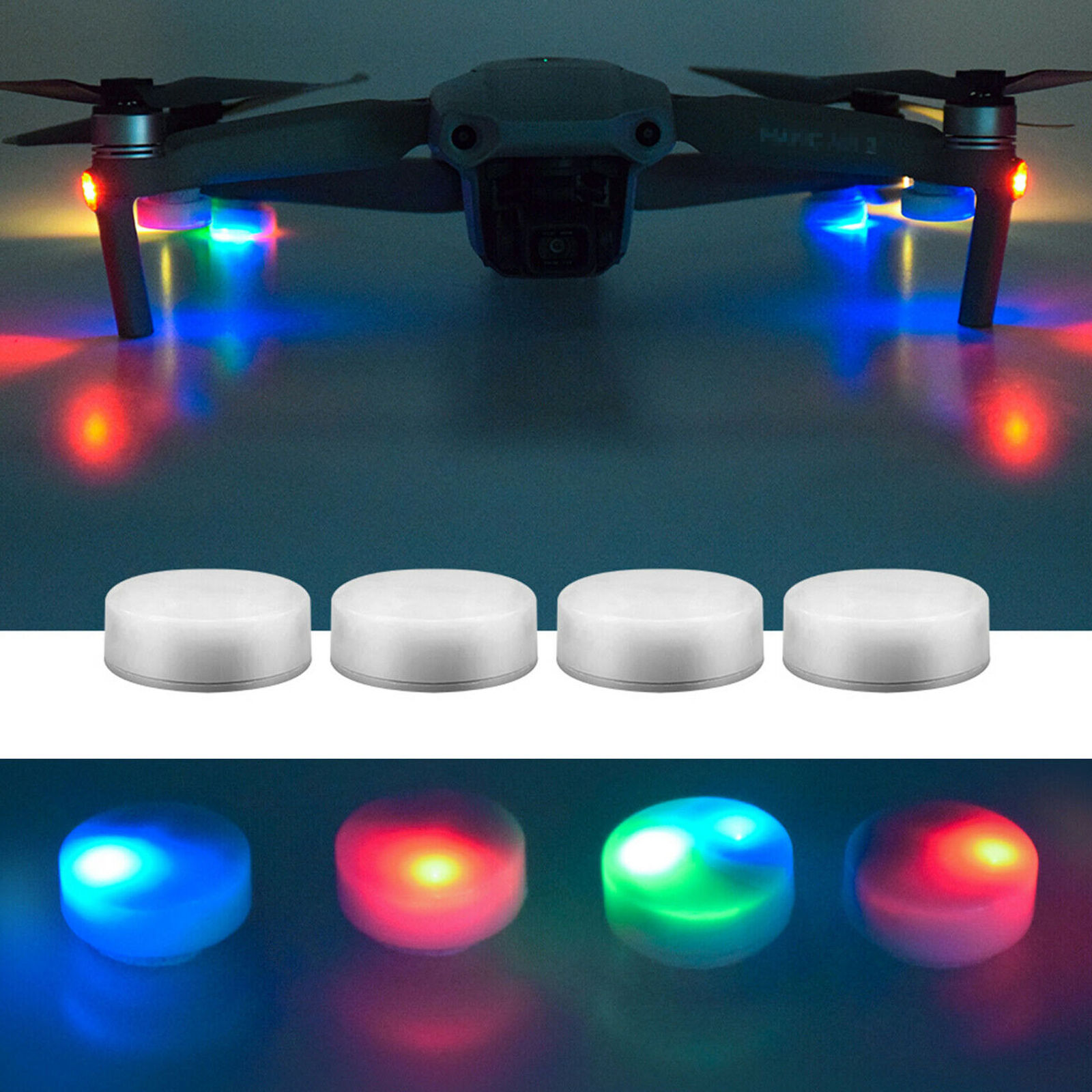 4PCS Night Flight LED Light Lamp Accessories For DJI Mavic Mini Air 2 Pro Drone