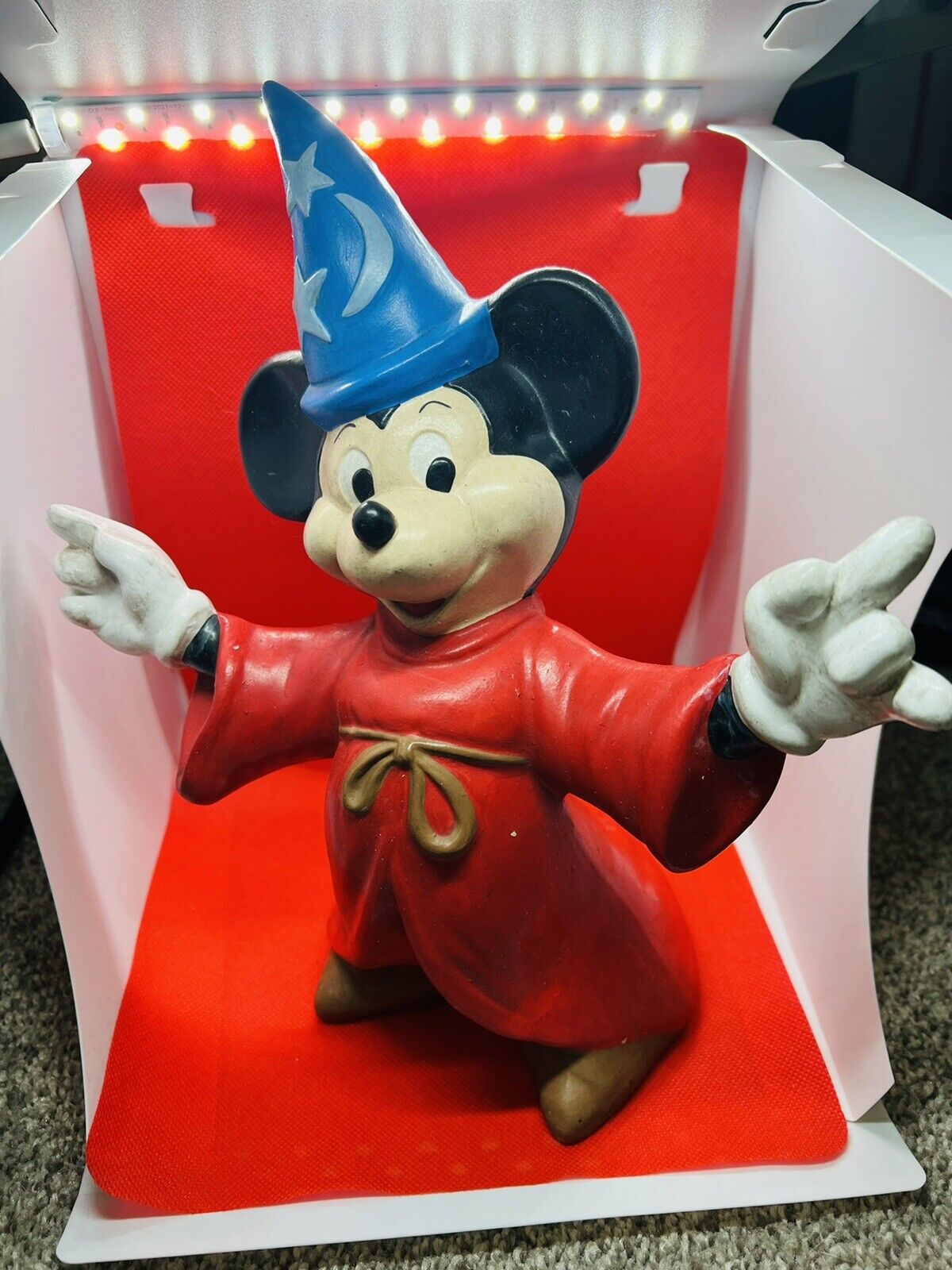 Mickey Mouse Fantasia Sorcerers Apprentice Statue 12” Vintage Walt Disney