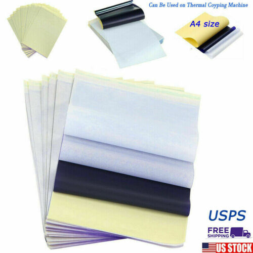 25 Pcs Tattoo Transfer Paper Carbon Thermal Stencil Tracing Hectograph A4 Size