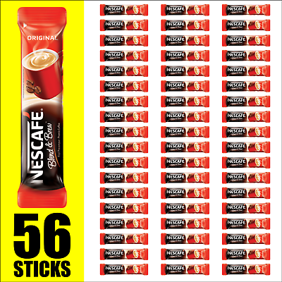 Nescafe 3 In 1 Blend & Brew Original Instant Coffee, 56 Sticks [bb 08/31/21]