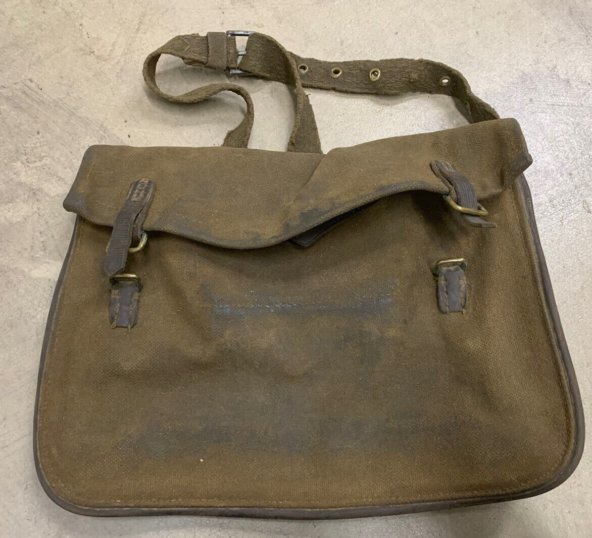 French Military Issue Canvas Equipment Bag