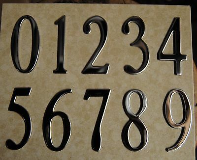Special Lite Self Stick 2" Stainless Mailbox Address Numbers Self-adhesive