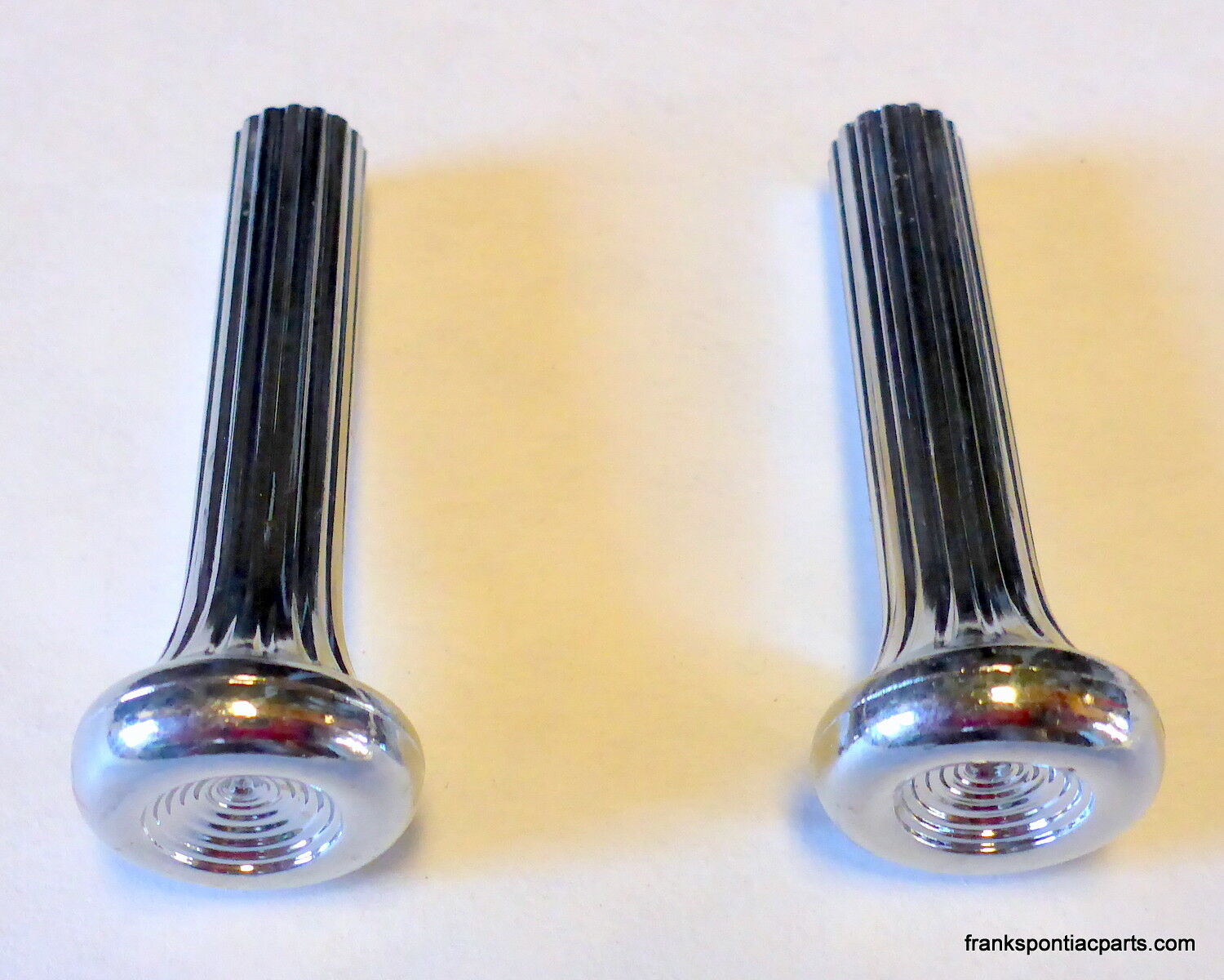 68 69 70 New All Gm Pair Chrome Ribbed Door Lock Pull Knobs Pontiac Chevy 71 72