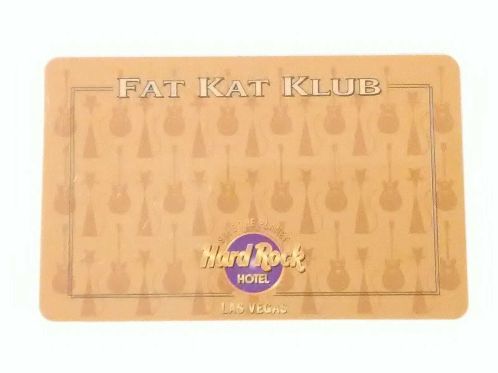 Hard Rock Hotel Casino Las Vegas, Nevada Fat Kat Klub Gold Slot Card!