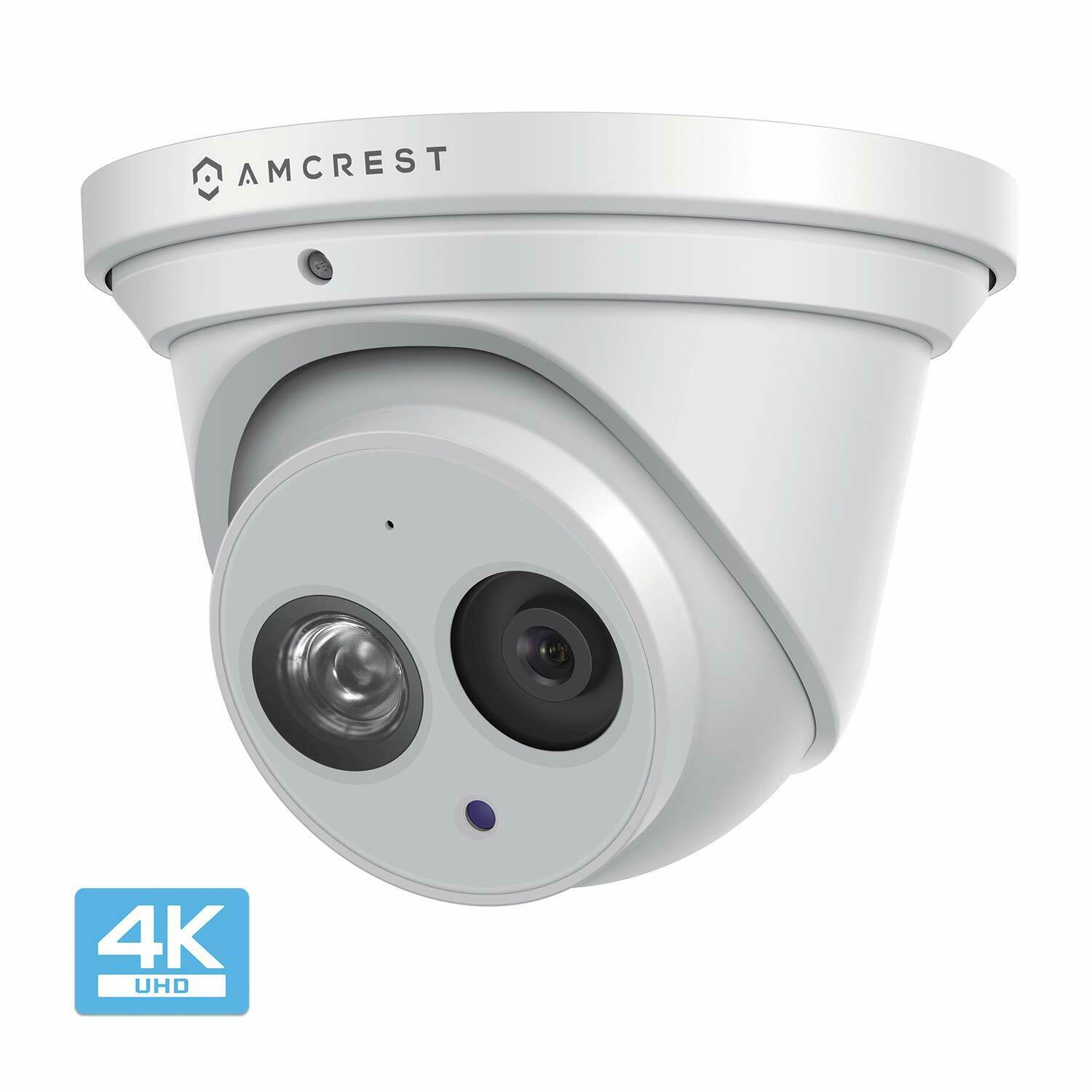 Amcrest UltraHD 8M 4K Turret PoE Dome Outdoor Security IP Camera Renewed