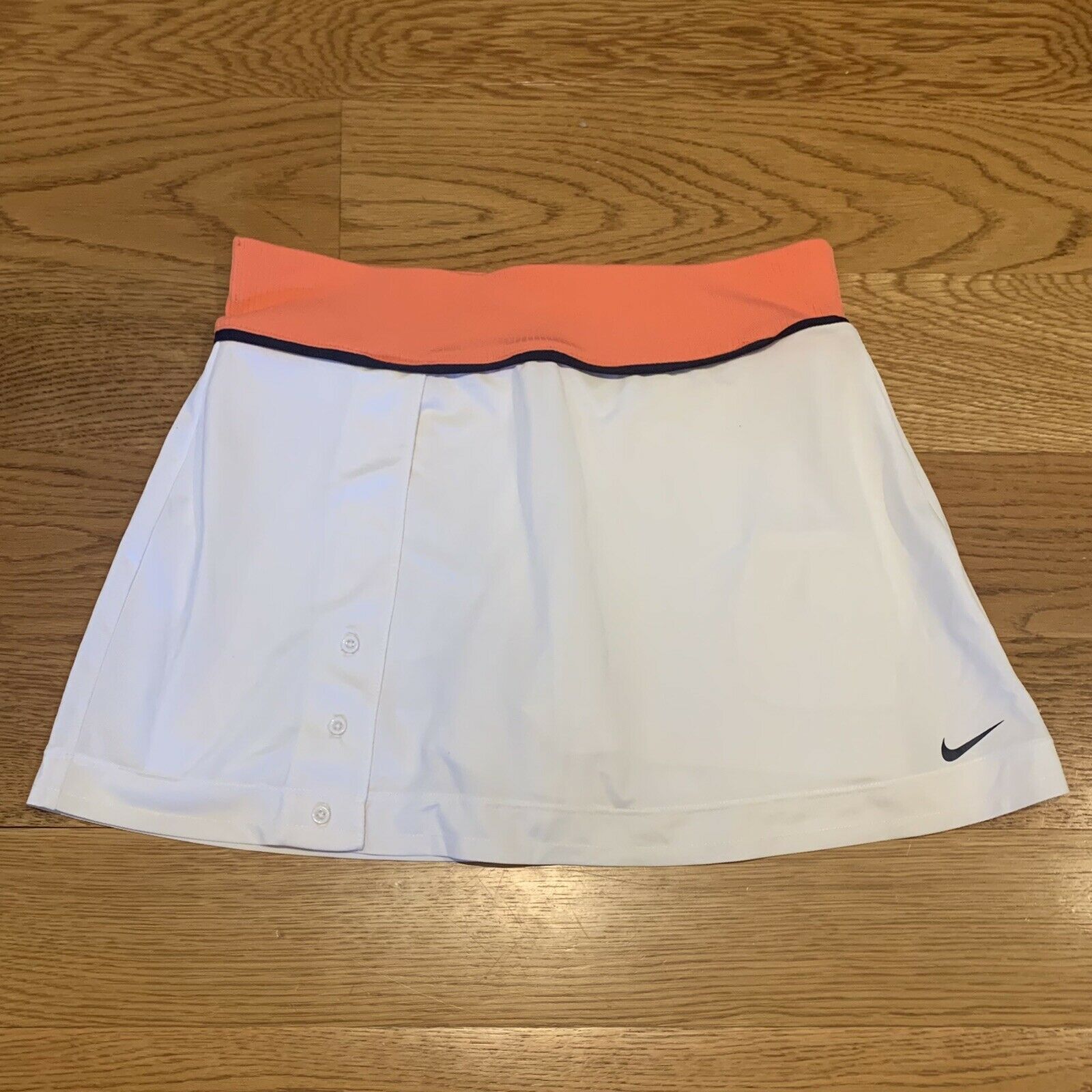 Nike Dri-fit White Orange Tennis Golf Skirt Shorts Skort Girls Size Large 14-16