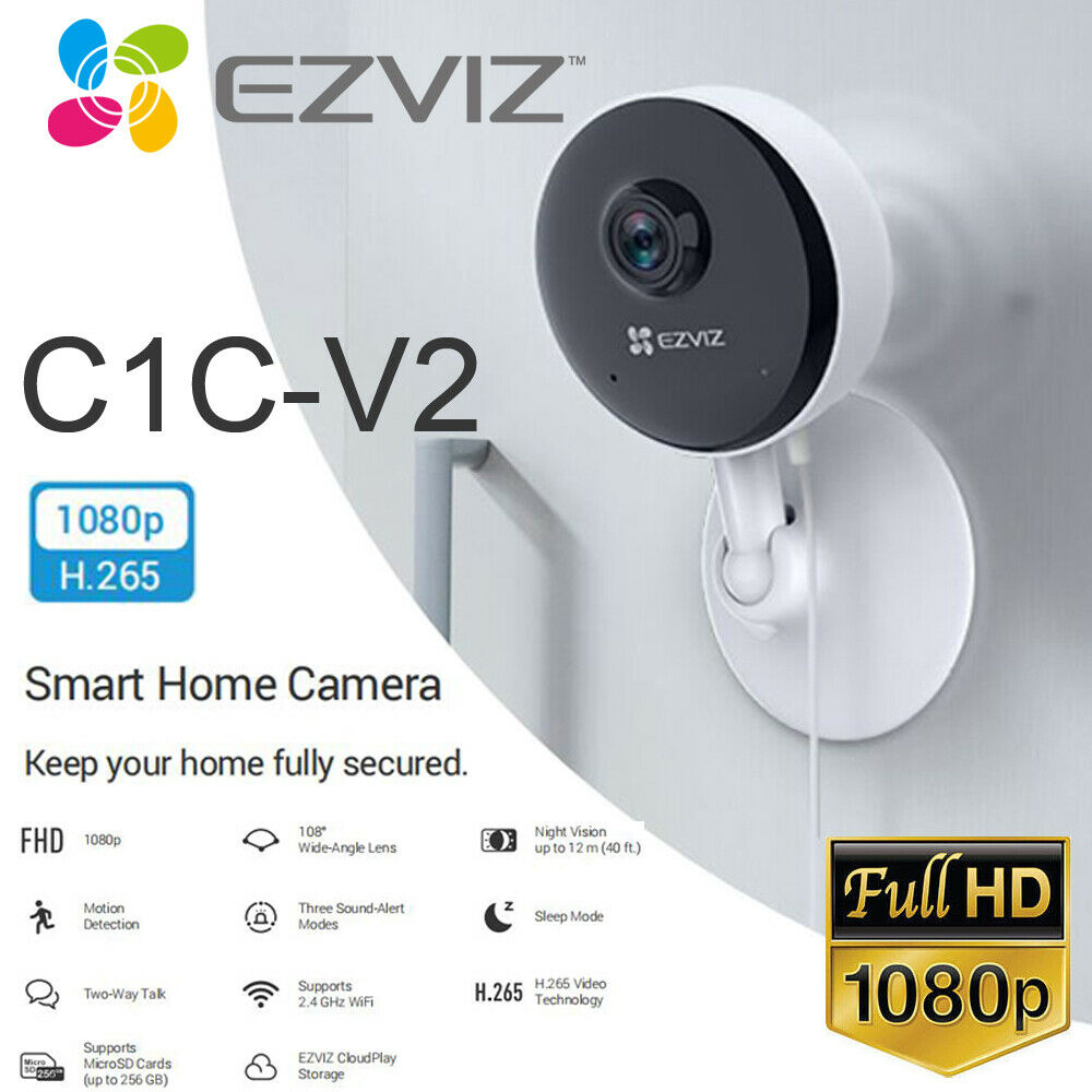EZVIZ Security Camera WIFI 1080P Smart APP Night Vision 2-Way Audio C1C-V2