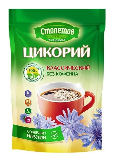 Instant Chicory, All Natural Caffeine-free Coffee Substitute Цикорий растворимый