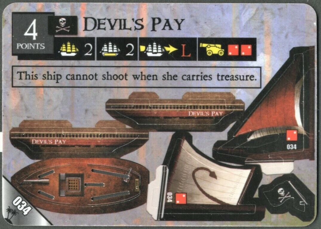Pirates Of The Mysterious Islands, Pirate Ship, Devil's Pay, #034