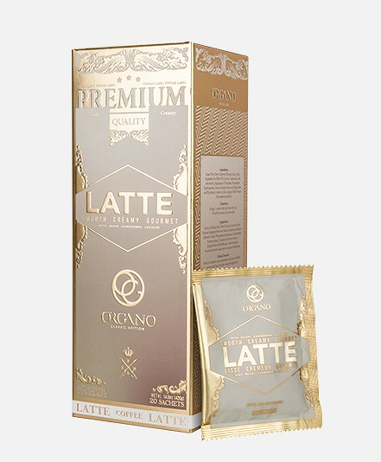 Organo Gold Cafe Latte Gourmet Coffee, 20 Sachets