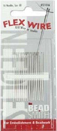 Beading Needles Beadsmith Size 10 For Flex Wire 0.10 Wire Or Smaller