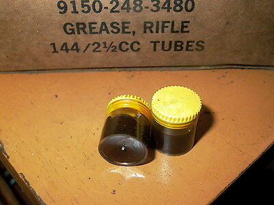 Lot Of Two Small Plastic  Grease Pots  2-1/2 C C Rifle Grease
